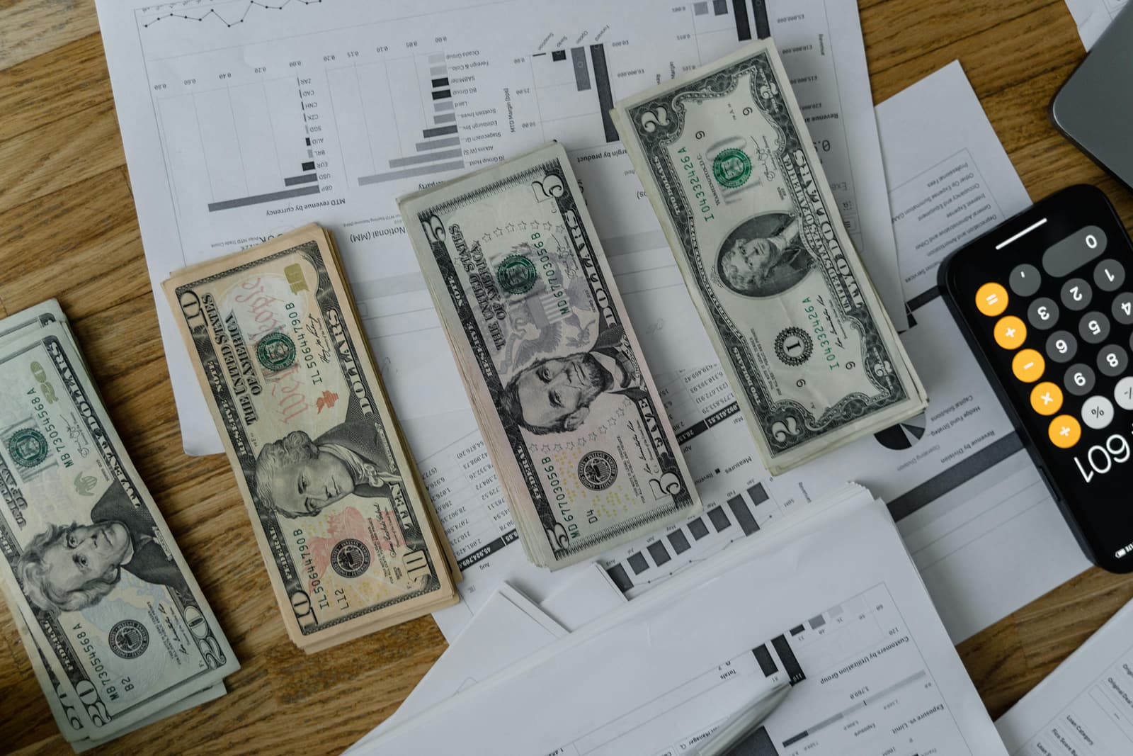 Cash reserves mapped against financial statements